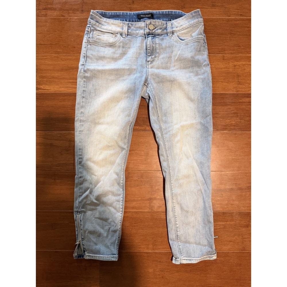 White House Black Market‎ Womens Jeans Blue Size 6 Cotton Blend Zipper Ankle